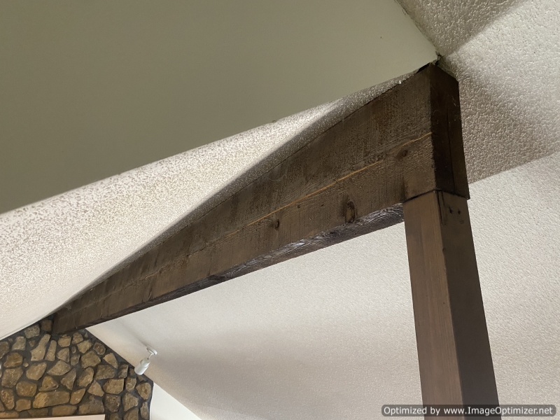 Living room ceiling beam