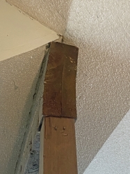 Living room ceiling beam