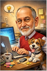 ChatGPT doesn't know what I look like.  Or, who's that doggo with my human???